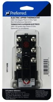 Rheem UV11698 - Electric Thermostat - 90 to 150F Range, 17 to 27F Differential, Manual Reset