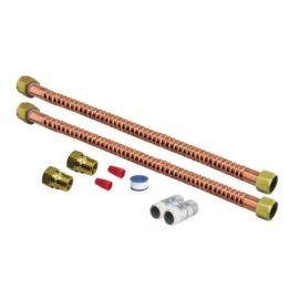 Rheem UV20012 - Water Connection Kit - 12 in. Connectors (Includes Compression Fittings)
